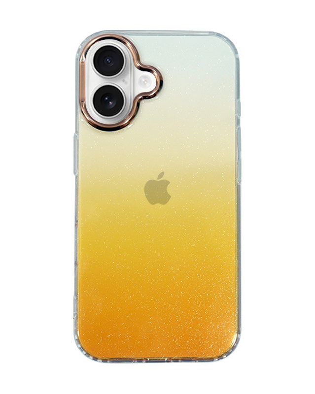 Transparent Gradual Change Glitter Color Arts & Crac Glitter Case for iPhone 16 Plus