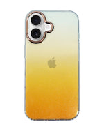 Transparent Gradual Change Glitter Color Arts & Crac Glitter Case for iPhone 16 Plus