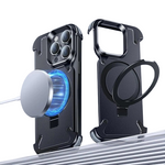 Heavy-Duty Metal Screw Armor Rotating Magnetic Ring Stand Case for Your iPhone