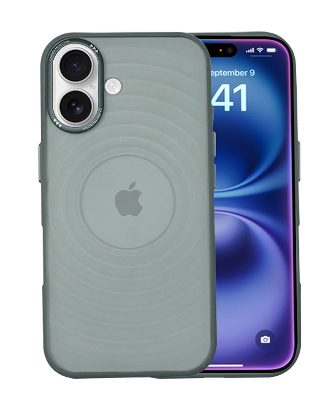 Stylish Durability Acrylic Corrugated Lines Skin Feel Case For iPhone 16