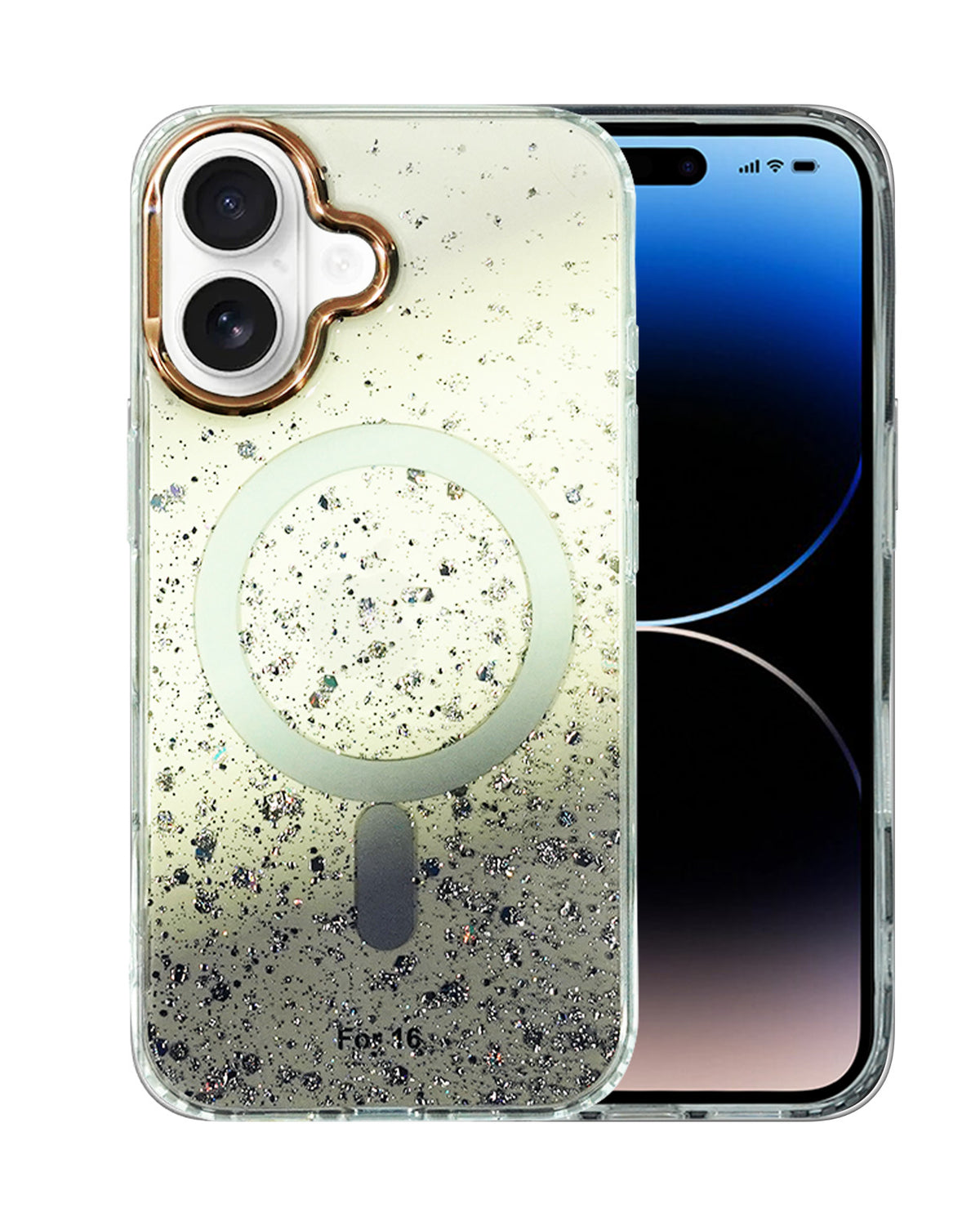 Gradient Glitter Sparkling MagSafe Compatible Protective Case for iPhone 16 Plus