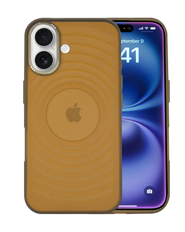 Stylish Durability Acrylic Corrugated Lines Skin Feel Case For iPhone 16
