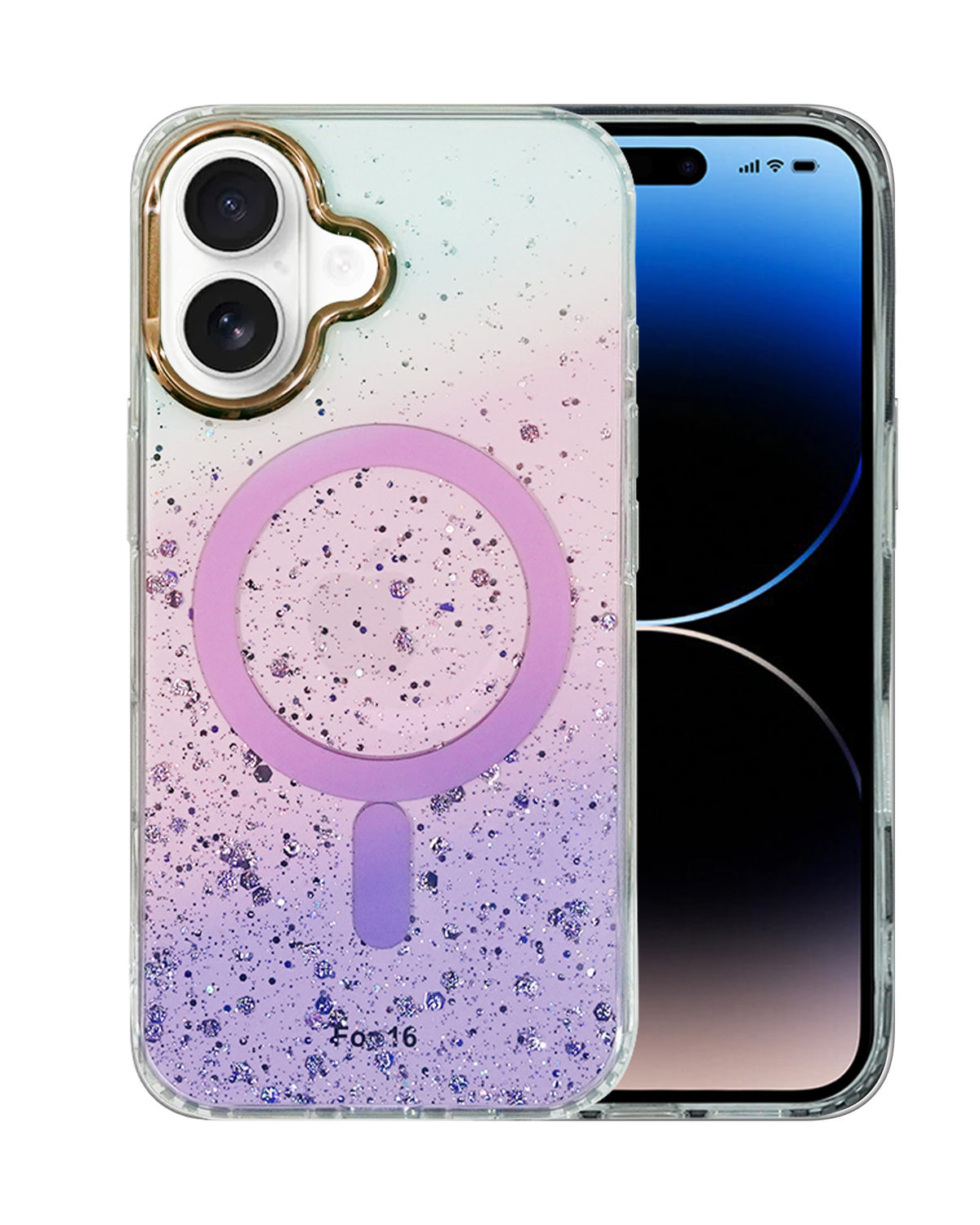 Gradient Glitter Sparkling MagSafe Compatible Protective Case for iPhone 16 Plus