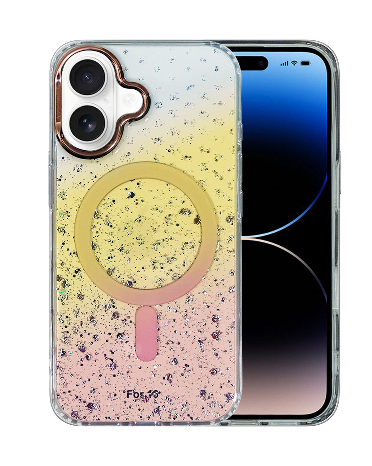 Gradient Glitter Sparkling MagSafe Compatible Protective Case for iPhone 16 Plus