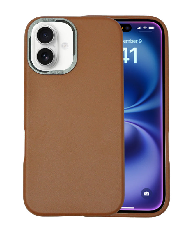 Luxury Leather MagSafe Case with Smooth Texture for iPhone