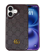 Luxury GG Embossed Case for iPhone 16 – Stylish Protection and Elegance