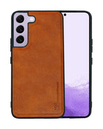 Premium Vintage Leather-Look Elegant Protection Case for Samsung S22