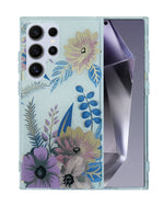 Elegant FloralStylish & Protective Case with Glitter Accents for Samsung Galaxy S24 Ultra
