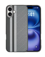 Carbon Fiber Texture Anti-Fall Protective Case for iPhone 16 Plus
