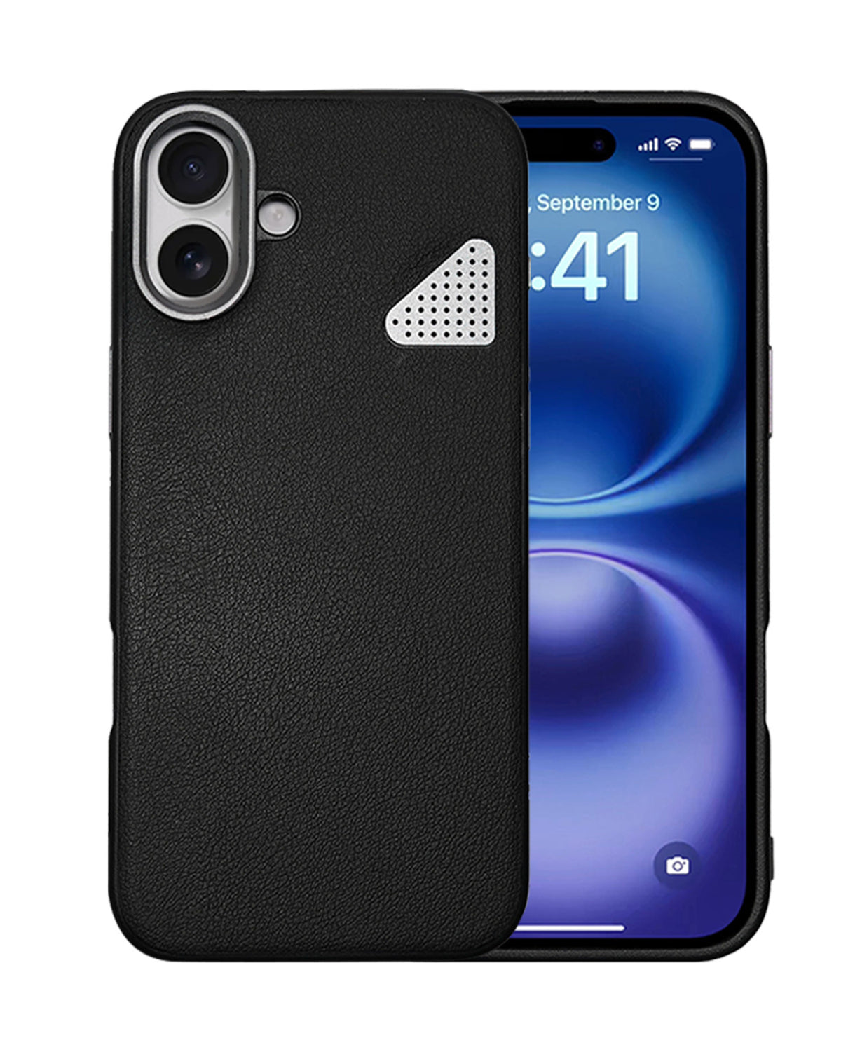 Premium Leather Heat Dissipation Protective Case for iPhone 16 Plus