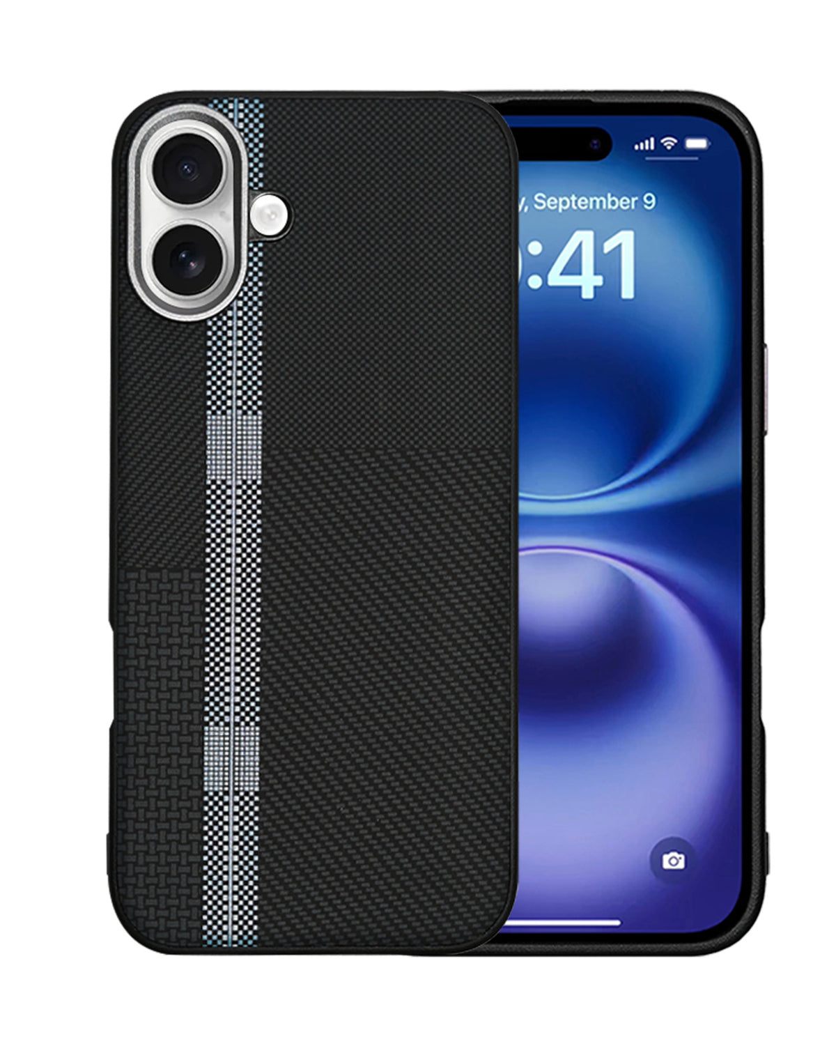Carbon Fiber Texture Anti-Fall Protective Case for iPhone 16