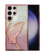 Stylish Luxury Eye Catching Butterfly Glitter Case for Samsung Galaxy S23 Ultra