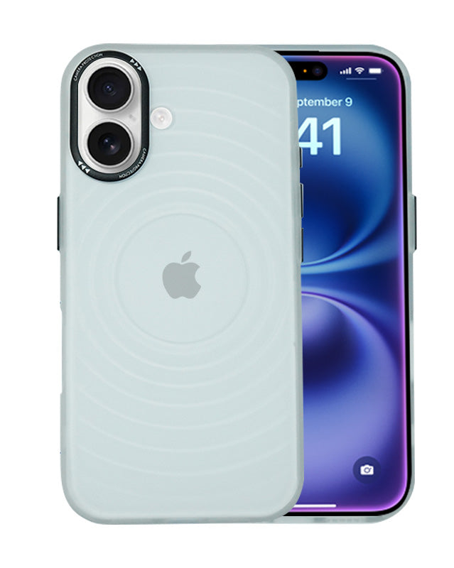 Stylish Durability Acrylic Corrugated Lines Skin Feel Case For iPhone 16