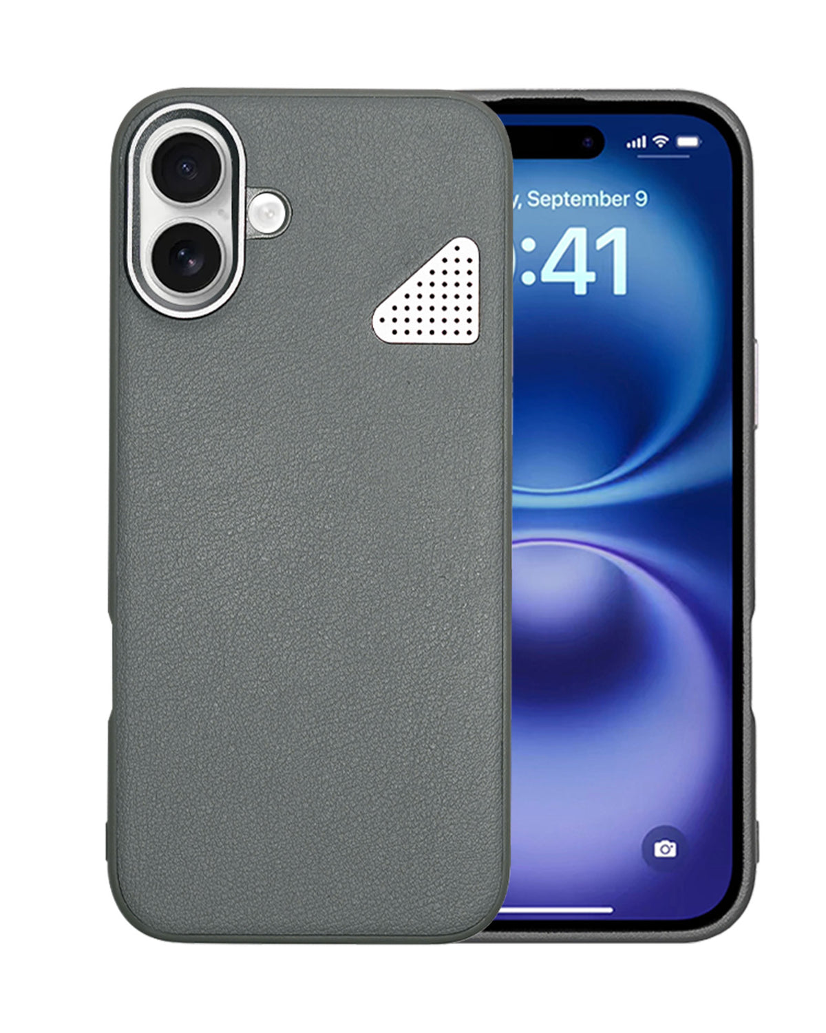 Premium Leather Heat Dissipation Protective Case for iPhone 16 Plus
