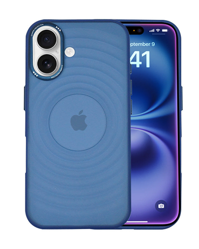 Stylish Durability Acrylic Corrugated Lines Skin Feel Case For iPhone 16