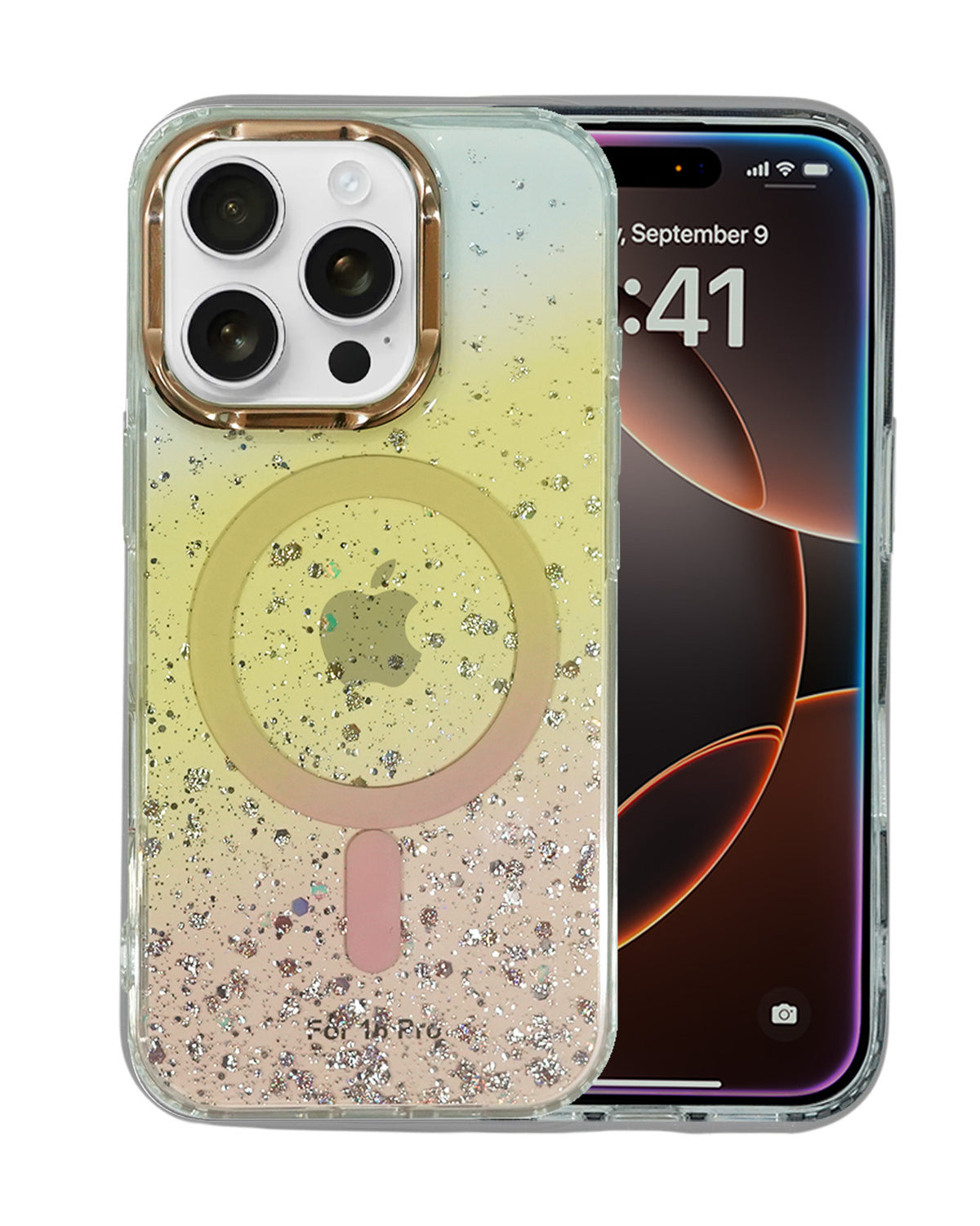 Gradient Glitter Sparkling MagSafe Compatible Protective Case for iPhone 16 Pro Max