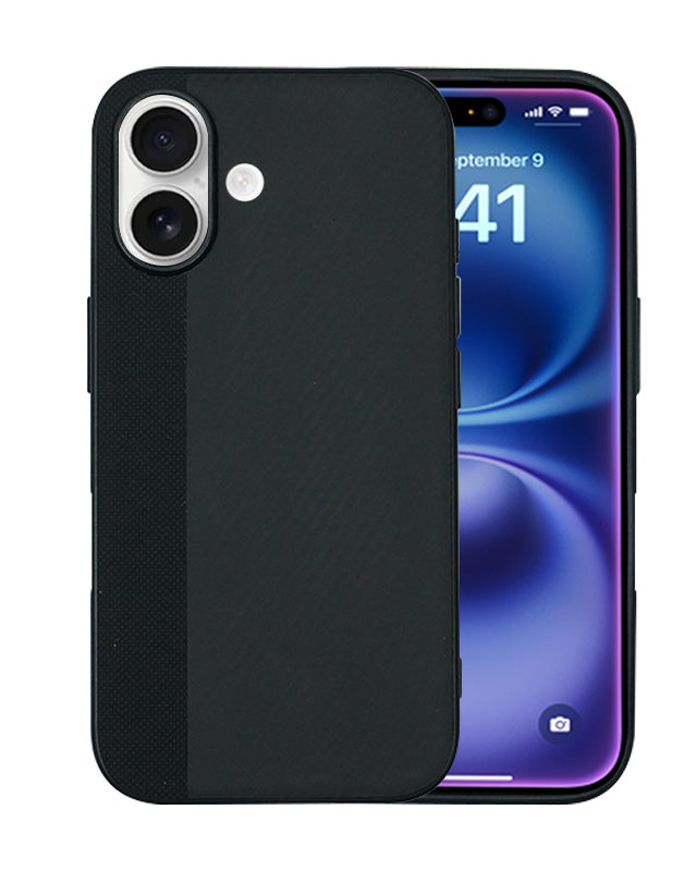 Premium Carbon Leather Stylish Protection Case for iPhone 16 Plus