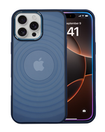 Stylish Durability Acrylic Corrugated Lines Skin Feel Case For iPhone 16 Pro Max