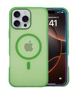 Frosted Translucent MagSafe Silicone Case for iPhone 16 Pro Max