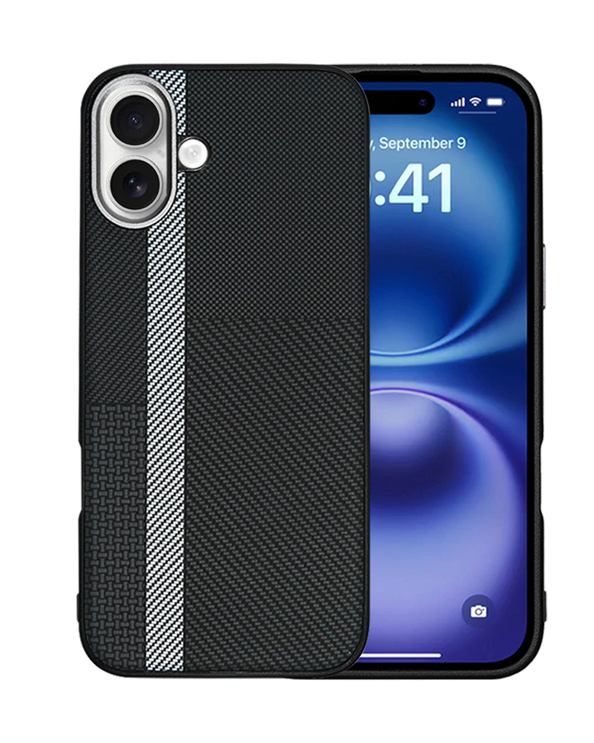 Carbon Fiber Texture Anti-Fall Protective Case for iPhone 16