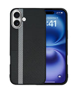Carbon Fiber Texture Anti-Fall Protective Case for iPhone 16 Plus