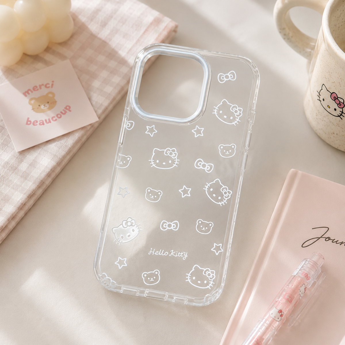 Transparent Kitty Star Case