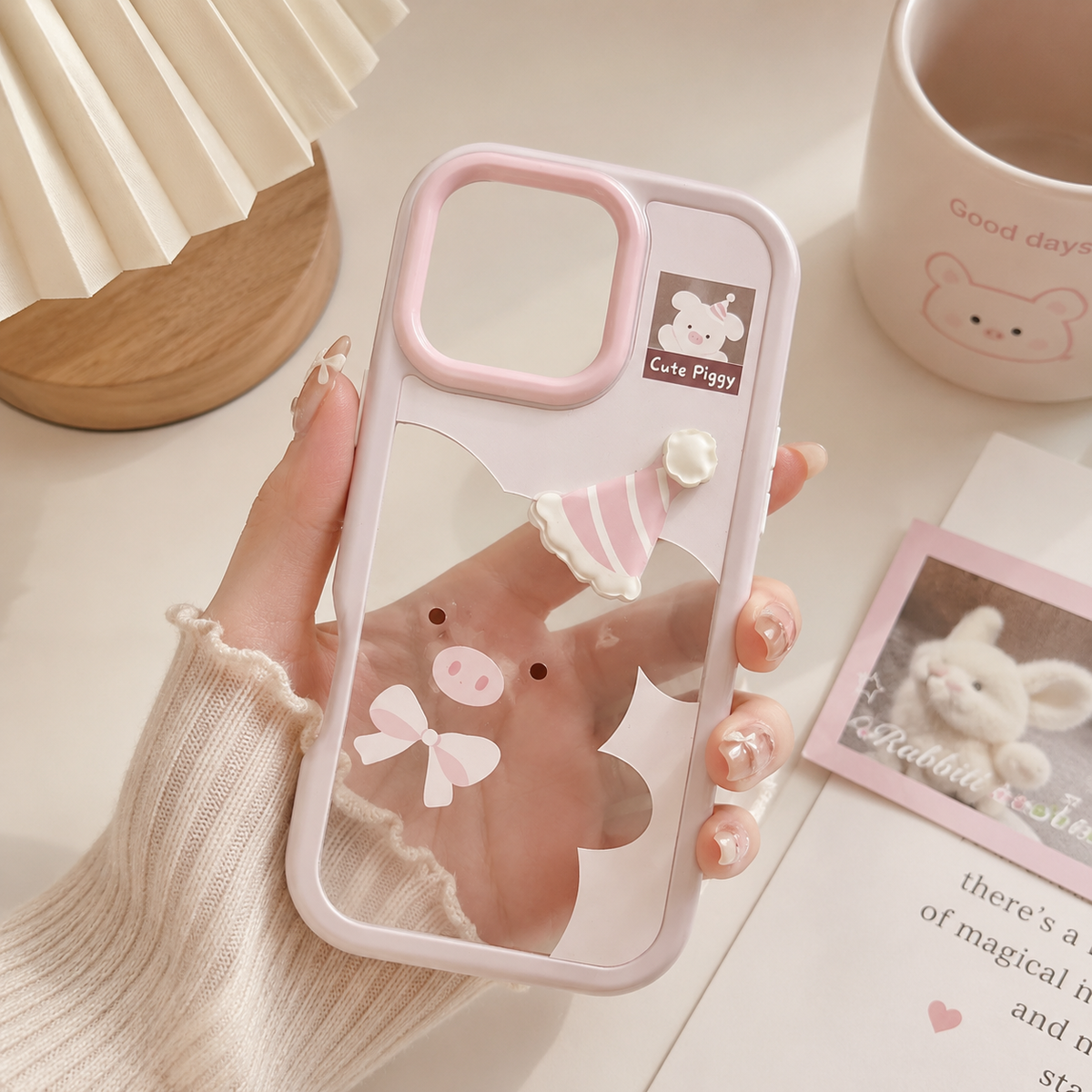 Cute Piggy Transparent Case