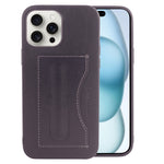 Smooth Leather Case With Card Holder Back Cover For iPhone 13 Pro Max