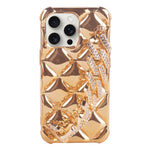 3D Luxury Golden Crystals With Bracelet Cover For iPhone 13 Pro