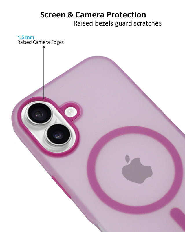 Frosted Translucent MagSafe Silicone Case for iPhone 16 Plus