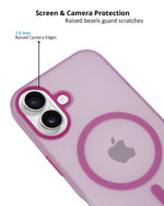 Frosted Translucent MagSafe Silicone Case for iPhone 16 Plus