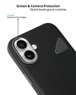 Premium Leather Heat Dissipation Protective Case for iPhone 16 Plus