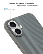 Carbon Fiber Texture Anti-Fall Protective Case for iPhone 16 Plus