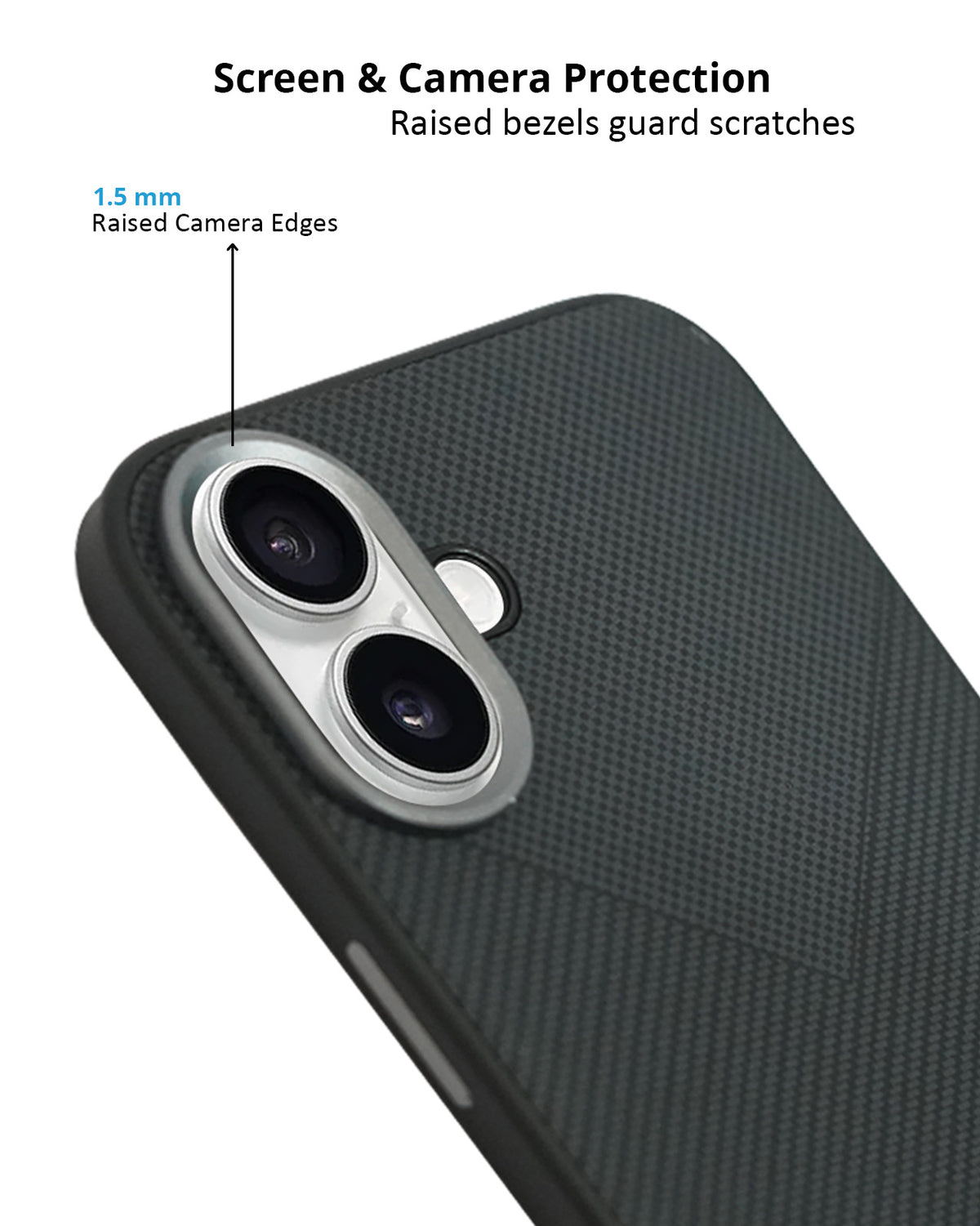 Carbon Fiber Texture Anti-Fall Protective Case for iPhone 16