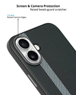 Carbon Fiber Texture Anti-Fall Protective Case for iPhone 16 Plus