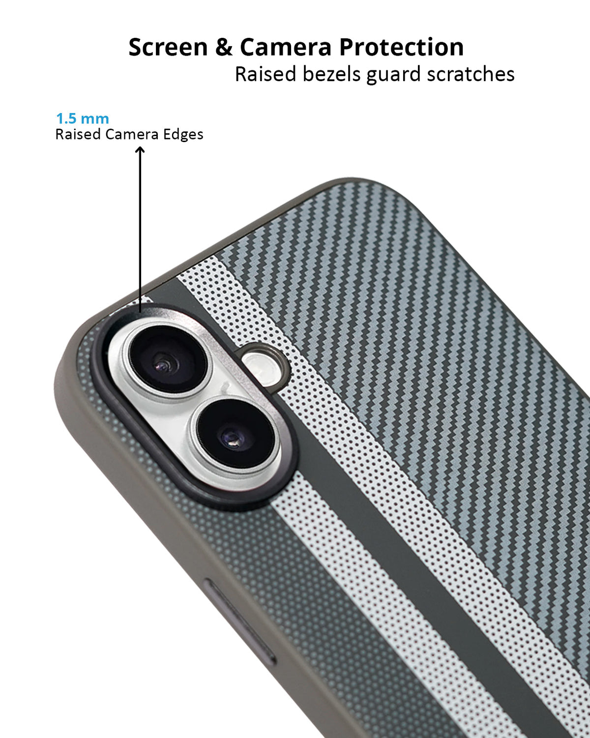Carbon Fiber Texture Anti-Fall Protective Case for iPhone 16