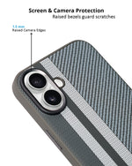 Carbon Fiber Texture Anti-Fall Protective Case for iPhone 16 Plus