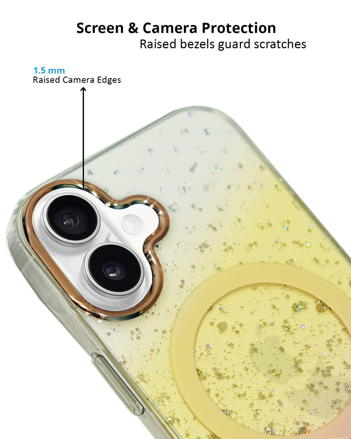 Gradient Glitter Sparkling MagSafe Compatible Protective Case for iPhone 16 Plus