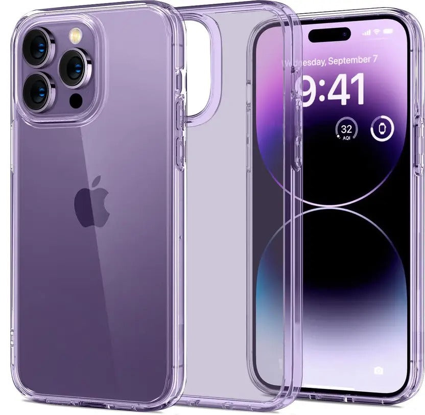 Crystal Clear Hard Anti Yellow Phone Case for iPhone 14 Pro