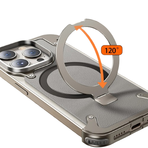 Heavy-Duty Metal Screw Armor Rotating Magnetic Ring Stand Case for Your iPhone