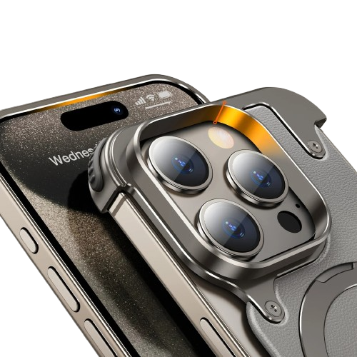 Heavy-Duty Metal Screw Armor Rotating Magnetic Ring Stand Case for Your iPhone