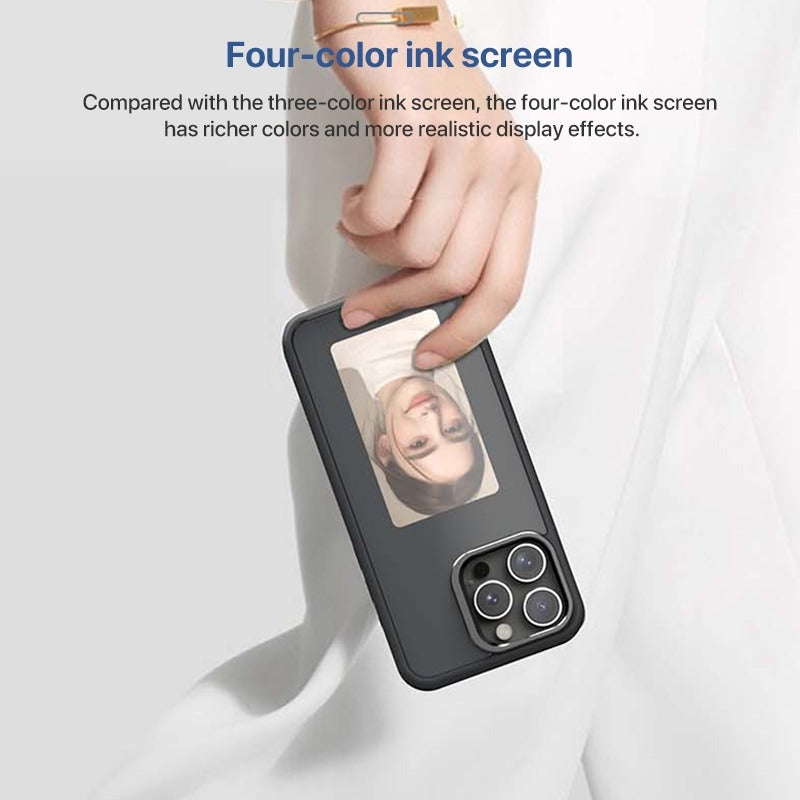 NFC Ink Screen Photo Change Case Protective Case for iPhone