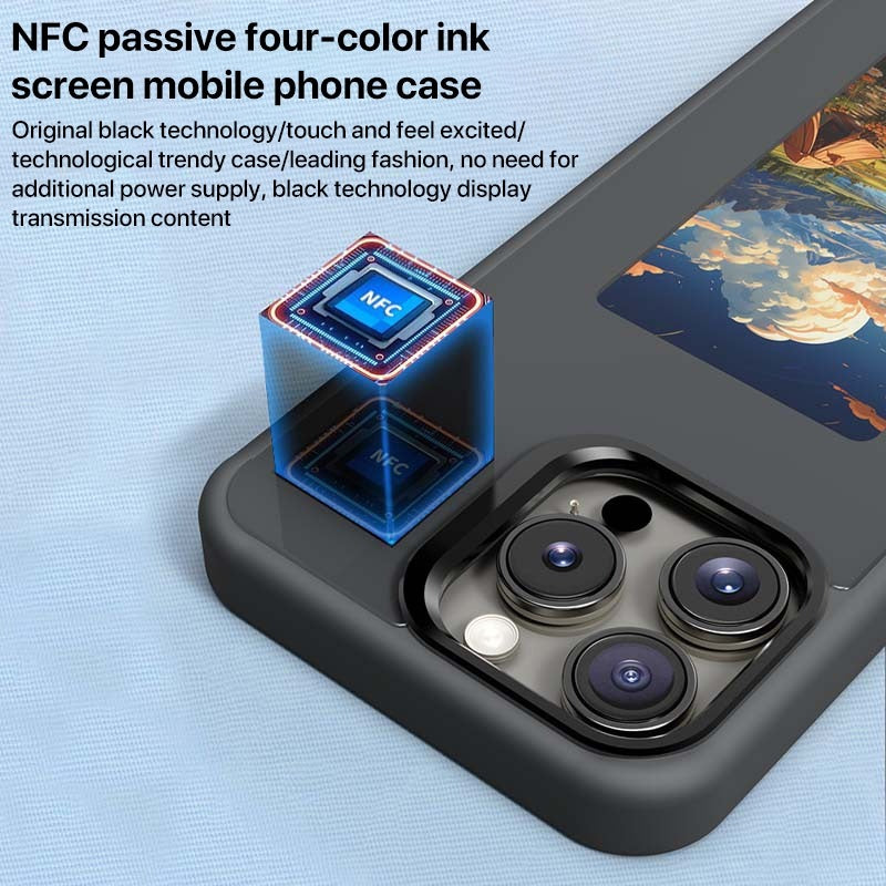NFC Ink Screen Photo Change Case Protective Case for iPhone