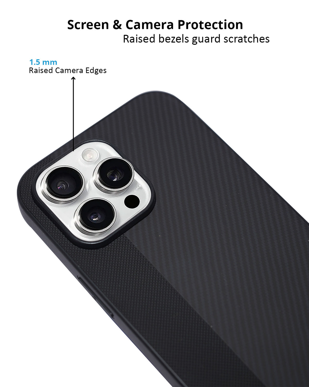 Premium Carbon Leather Stylish Protection Case for iPhone 16 Pro Max