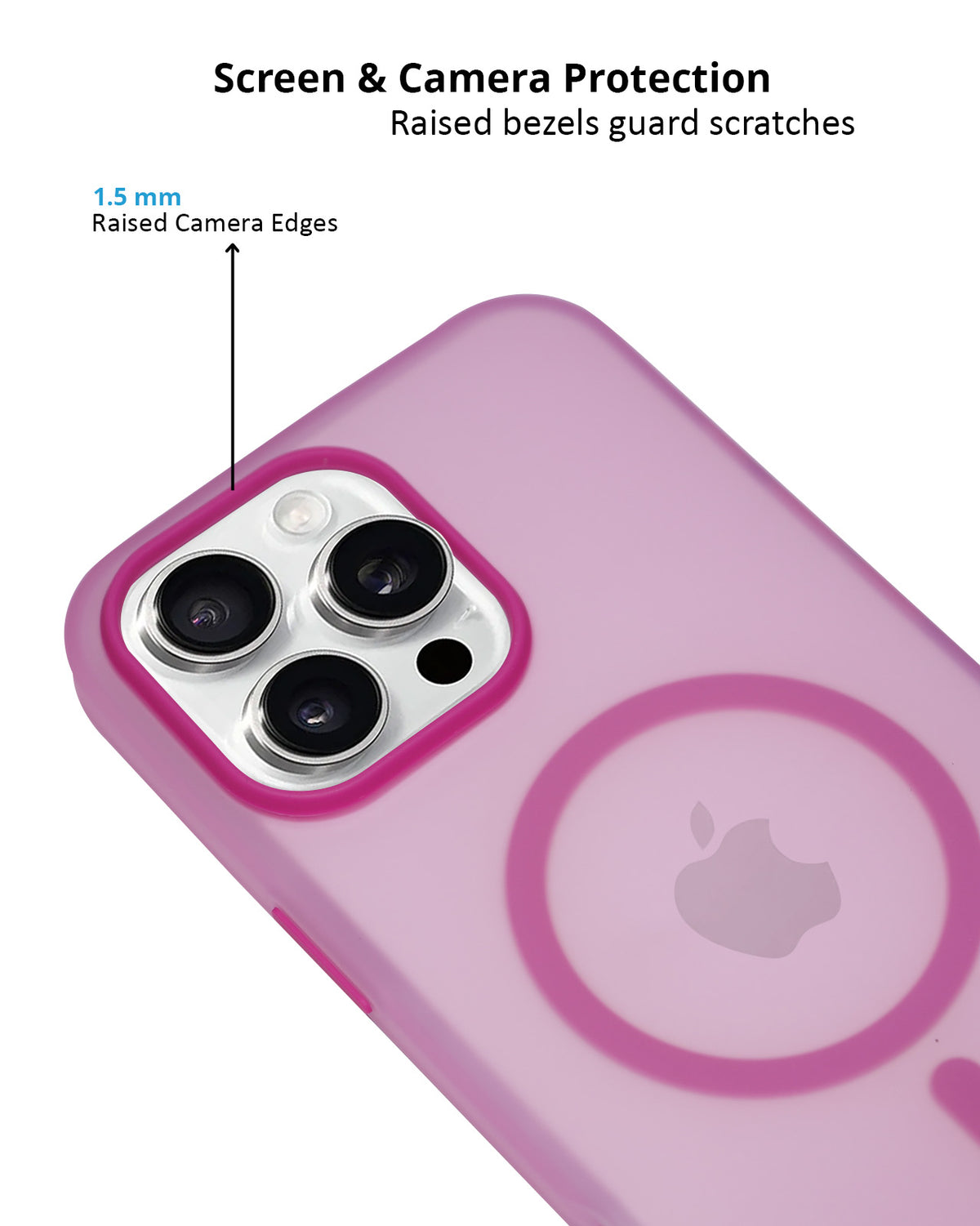 Frosted Translucent MagSafe Silicone Case for iPhone 16 Pro Max