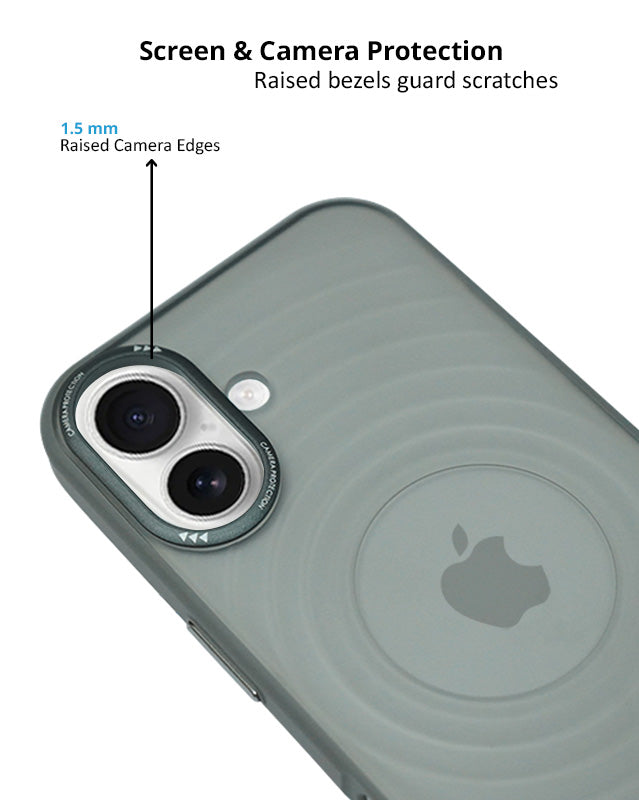 Stylish Durability Acrylic Corrugated Lines Skin Feel Case For iPhone 16