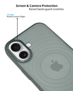 Stylish Durability Acrylic Corrugated Lines Skin Feel Case For iPhone 16
