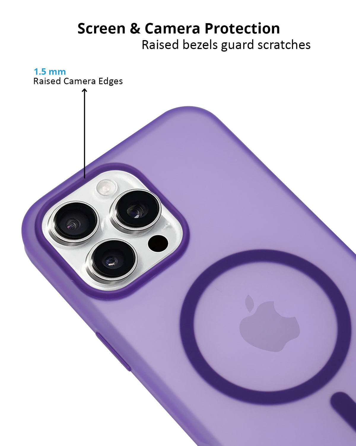 Frosted Translucent MagSafe Silicone Case for iPhone 16 Pro Max