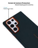 Stylish Matte Finish Carbon Fiber Kevlar Case for Samsung Galaxy S24 Ultra