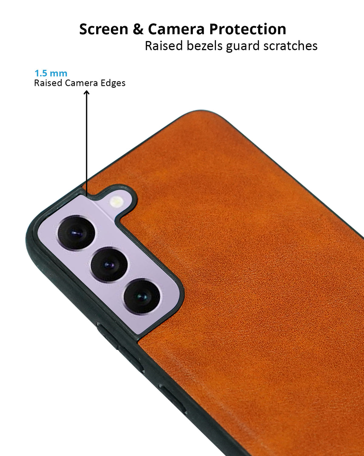 Premium Vintage Leather-Look Elegant Protection Case for Samsung S22